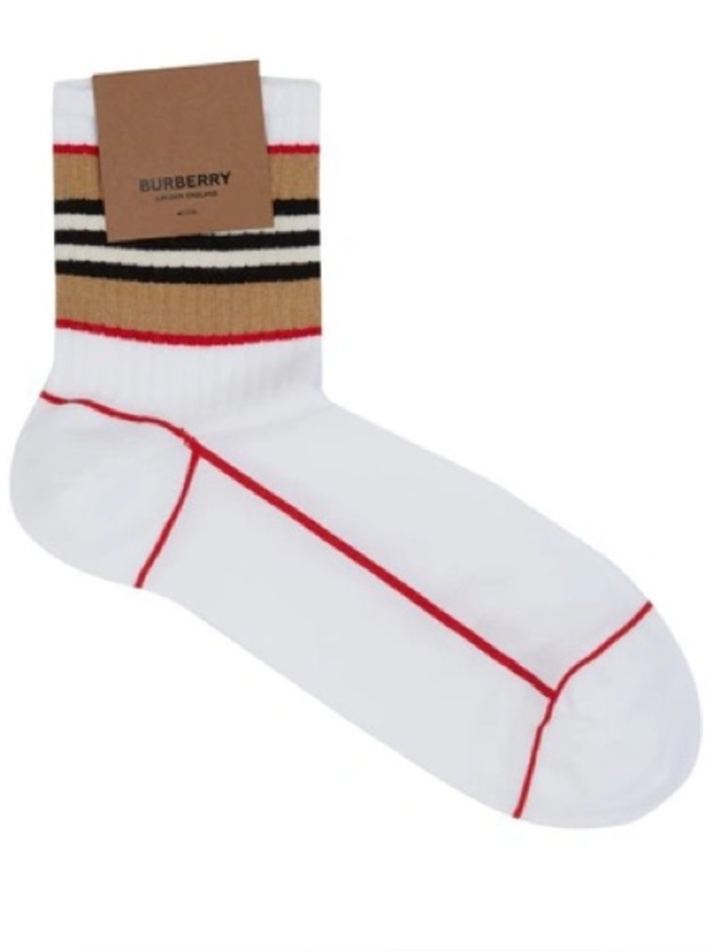Authentic Burberry Icon stripe ankle socks NWT Unisex
